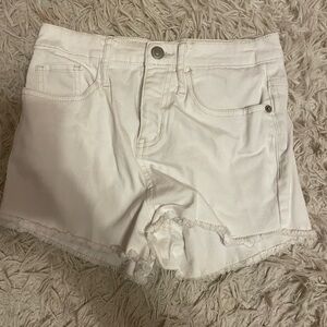 White Jean Shorts